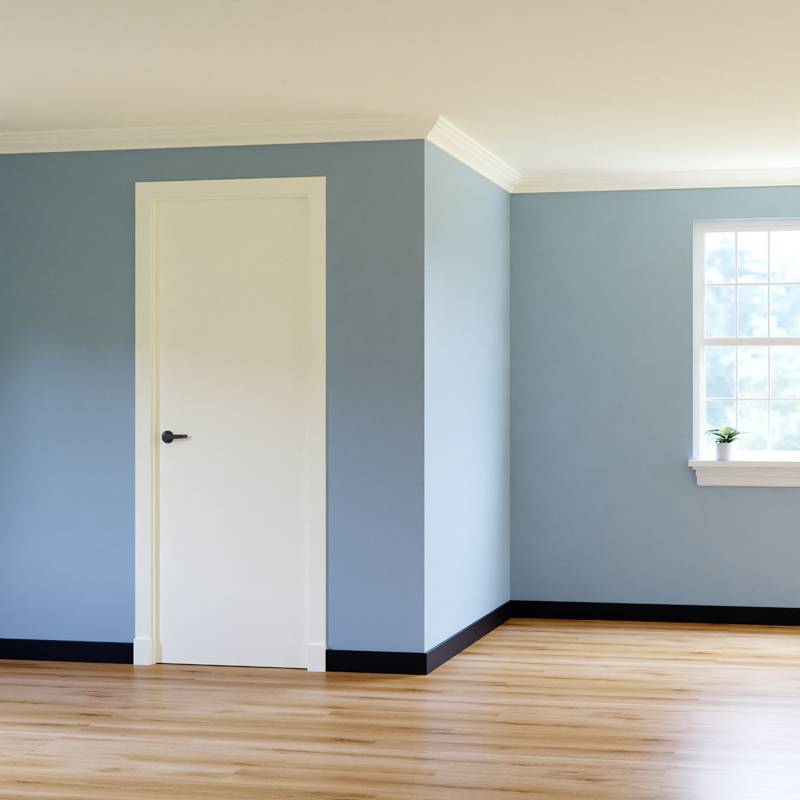Gladde plint - 9 x 90 mm - RAL 9005