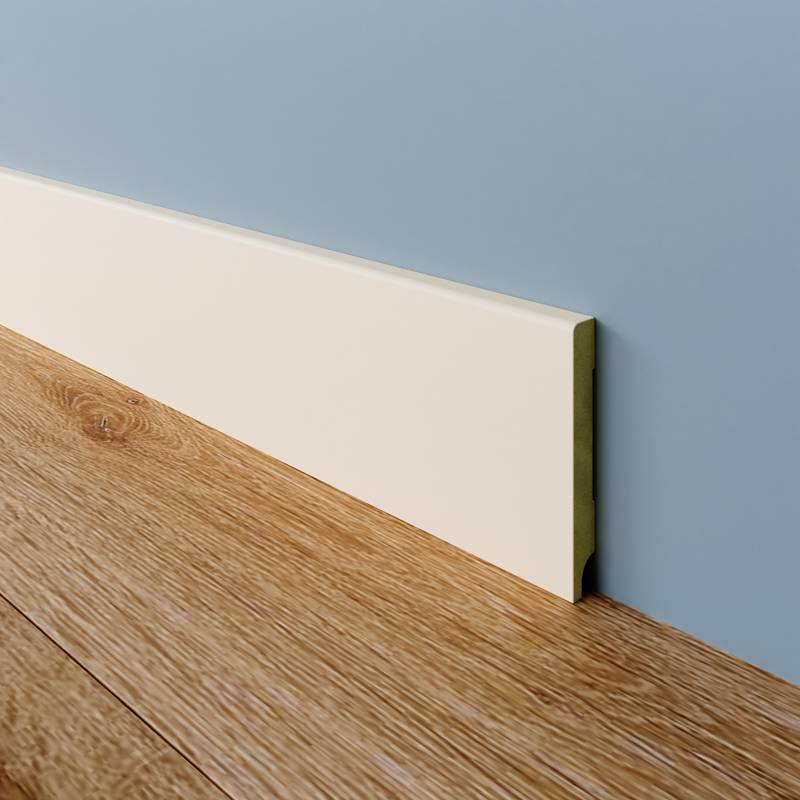 Gladde plint - 12 x 45 mm - RAL 9001