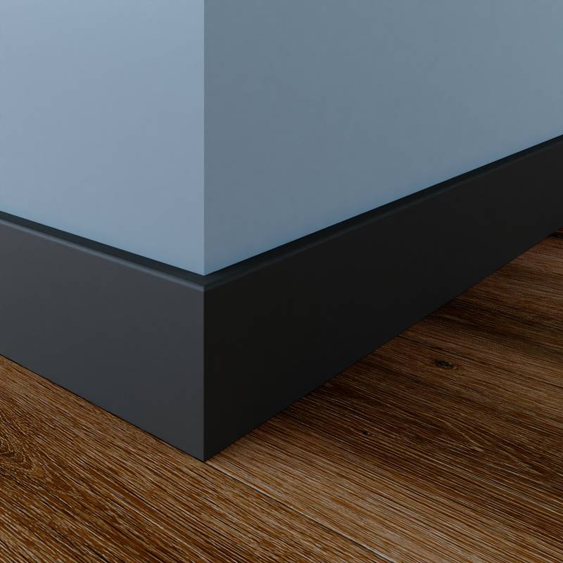 Gladde plint - 15 x 120 mm - RAL 7016