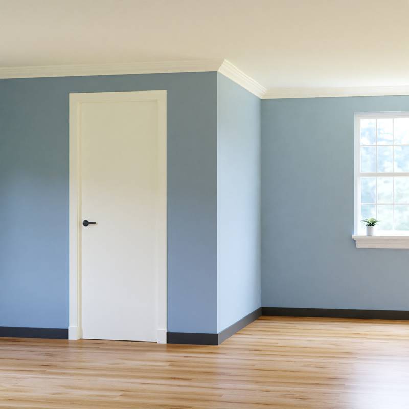 Gladde plint - 22 x 60 mm - RAL 7016