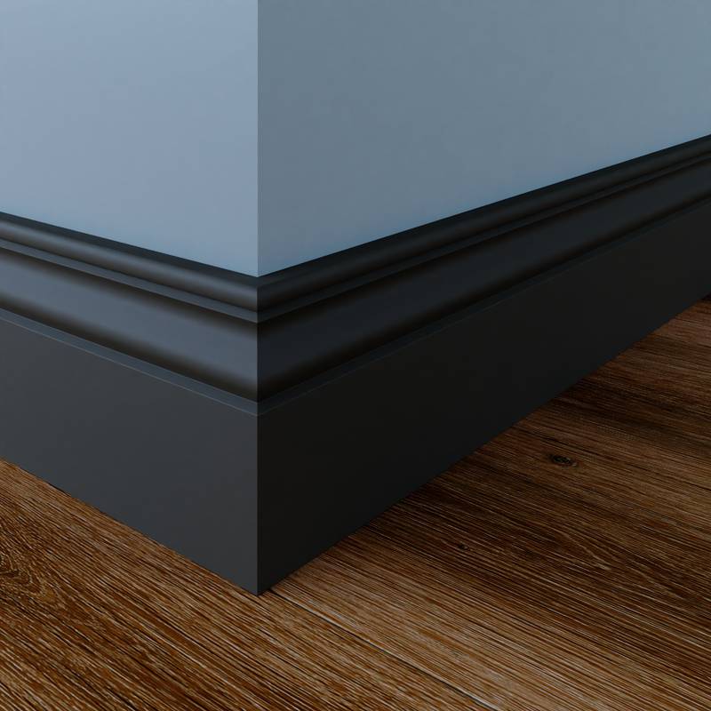 Gotische Plint - 18 x 140 mm - RAL 7016