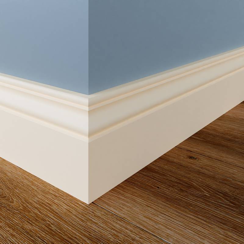 Gotische Plint - 18 x 120 mm - RAL 9001