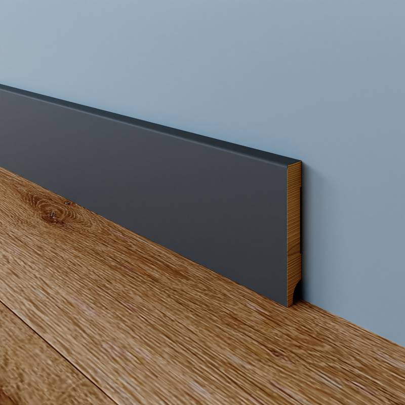 Gladde Plint - 15 x 70 mm - RAL 7016