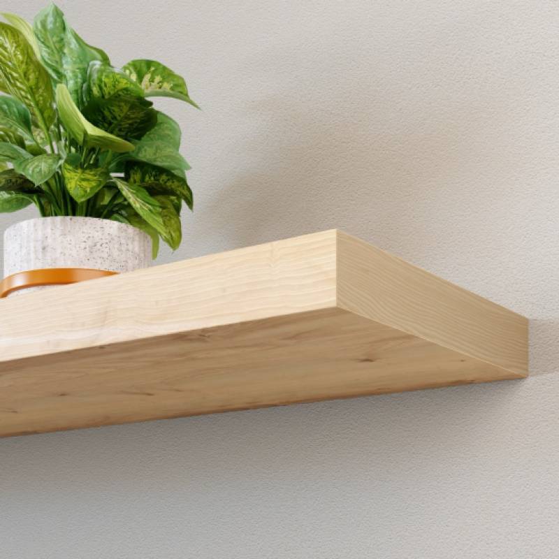 Grenen Wandplank Recht - 25 x 200 x 450 mm