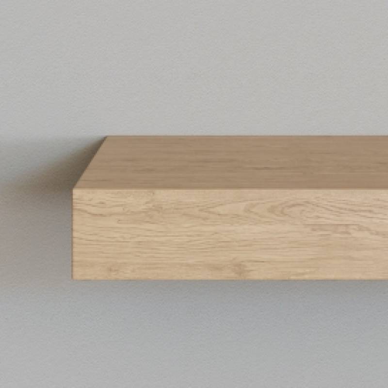 Eiken Wandplank Recht - 25 x 200 x 450 mm