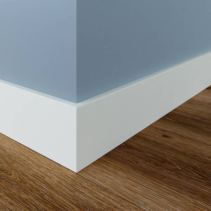 Gladde Folie Plint - 15 x 79 mm -  Wit
