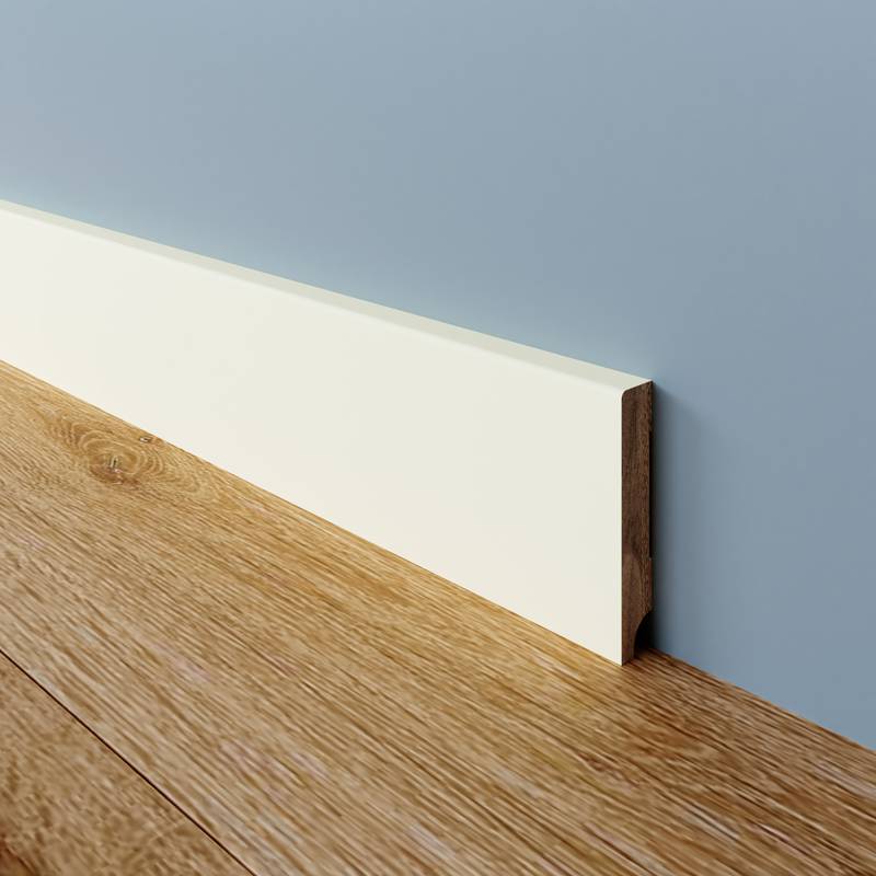 Gladde Plint - 15 x 80 mm - RAL 9010