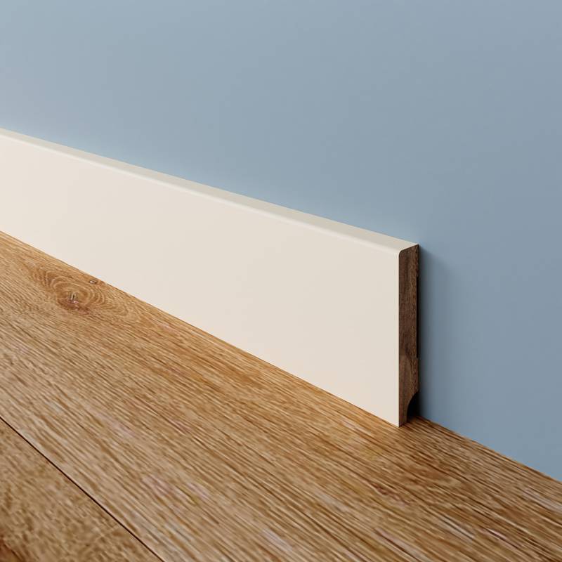 Gladde Plint - 15 x 80 mm - RAL 9001