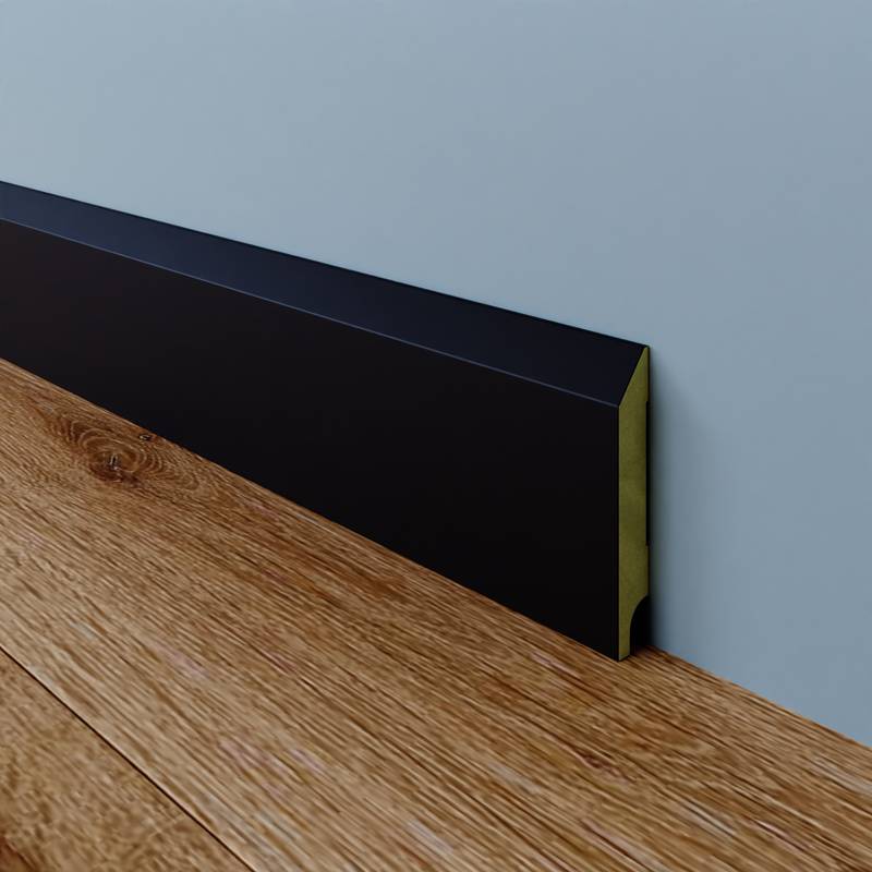 Moderne plint - 12 x 55 mm - RAL 9005