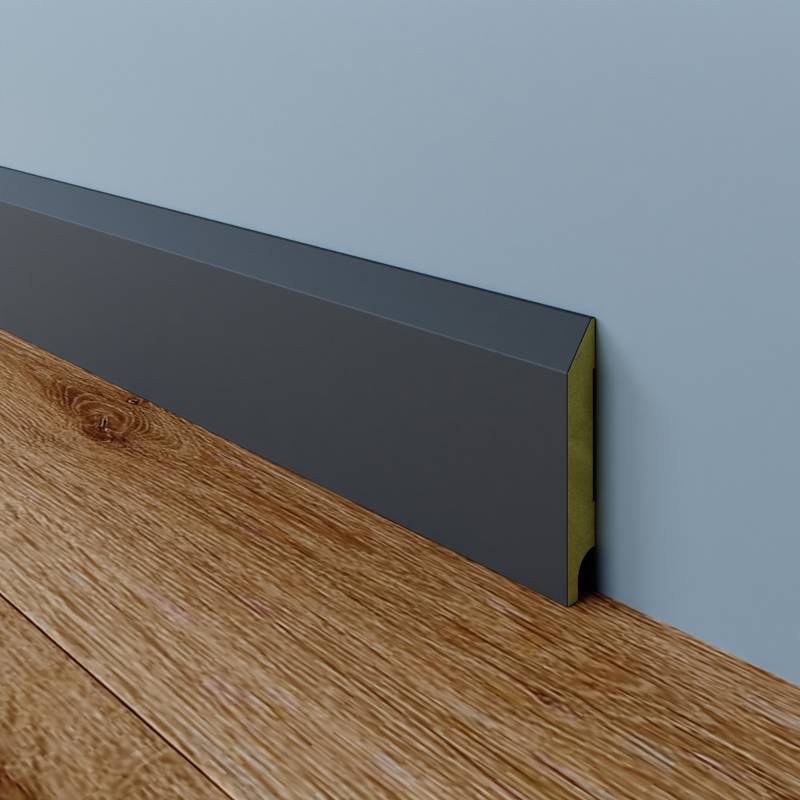 Moderne plint - 12 x 90 mm - RAL 7016