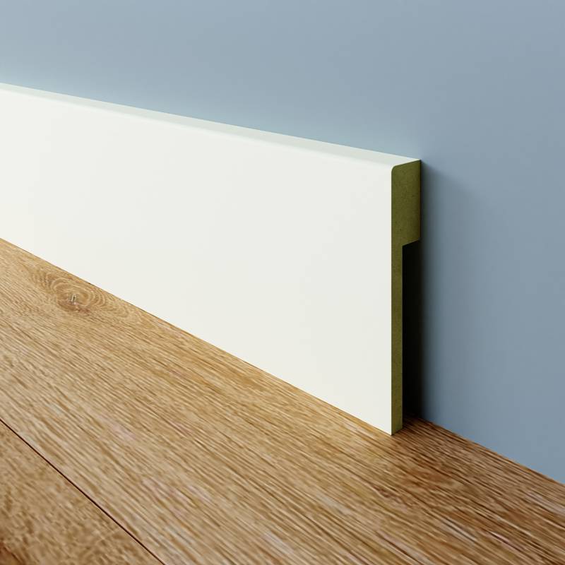 Gladde Overzetplint - 18 x 90 mm - RAL 9016