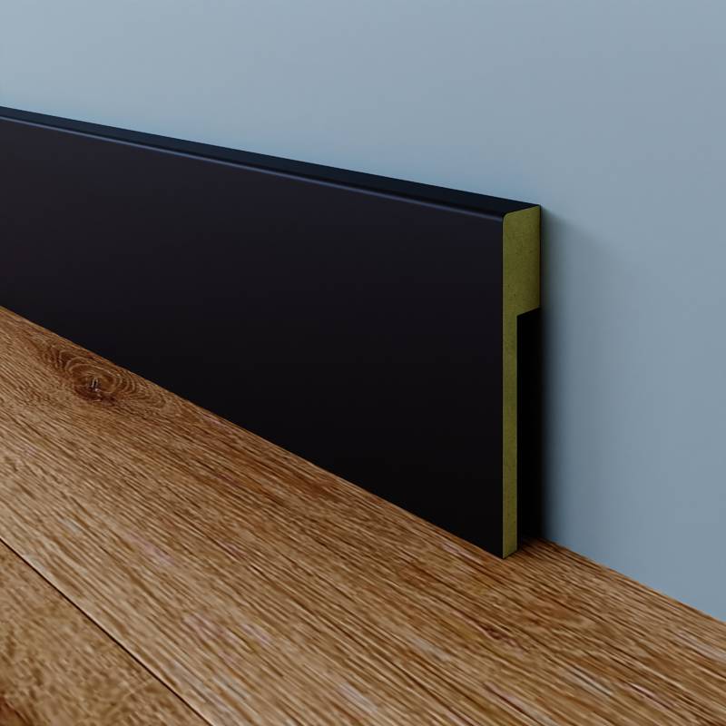 Gladde Overzetplint - 22 x 120 mm - RAL 9005